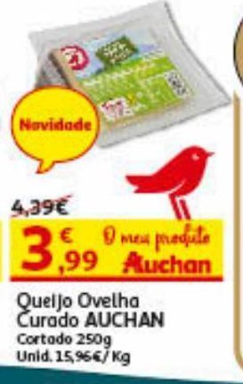 Auchan Queijo ovelha curado auchan cortado 250g promoção