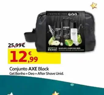 Auchan Conjunto axe black gel banho+deo+after shave promoção