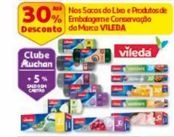 Auchan Papel aluminio vileda promoção