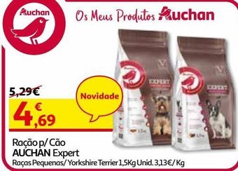 Auchan Ração p/ cão auchan promoção