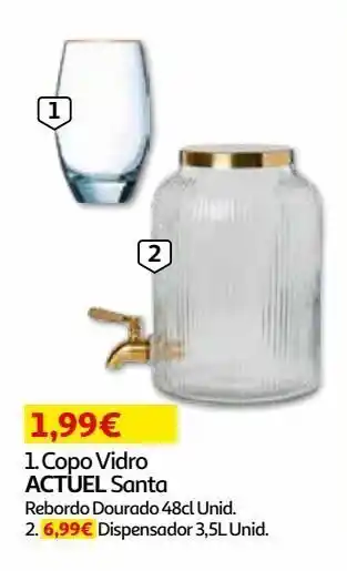 Auchan Copo vidro actuel promoção