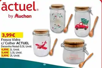 Auchan Frasco vidro com colher actuel promoção
