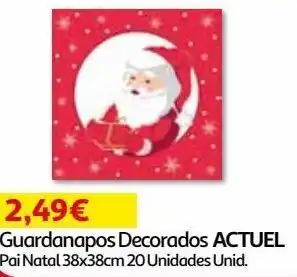 Auchan Guardanapos decorados actuel pai natal 38x38 x20 promoção