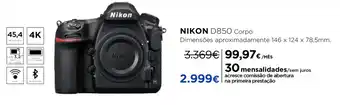 Nikon D850 Corpo 146 x 124 x 78.5mm