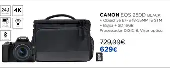 El Corte Inglés Canon EOS 250D Black promoção