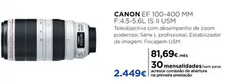 El Corte Inglés Canon EF 100-400mm promoção