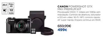 El Corte Inglés Canon Powershot G7X MKII Premium Kit promoção