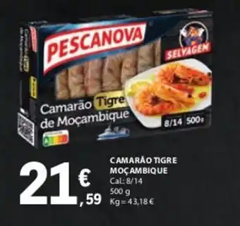 E.Leclerc Camarao Tigre Mocambique 500g promoção
