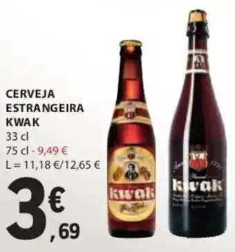 E.Leclerc Cerveja Estrangeira Kwak 33cl promoção