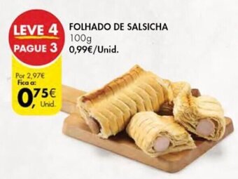 Pingo Doce Folhado de Salsicha 100g promoção