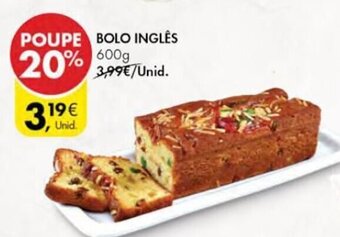 Pingo Doce Bolo Ingles 600g promoção