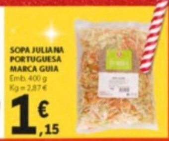 E.Leclerc Sopa Juliana Portuguesa Marca Guia 400g promoção