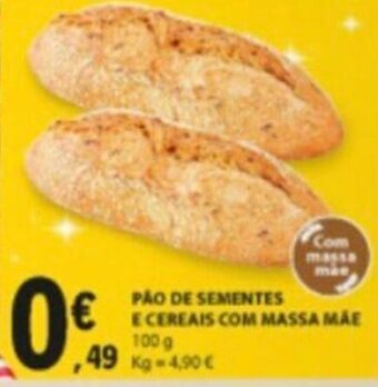 E.Leclerc Pao de Sementes e Cereais com massa Mae 100g promoção
