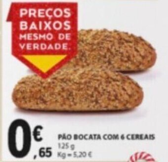 E.Leclerc Pao Bocata com 6 cereais 125g promoção
