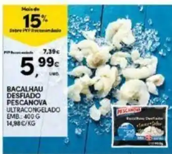 Continente Bacalhau Desfiado Pescanova promoção