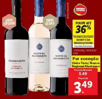 Lidl Vinhos monte da ravasqueira promoção