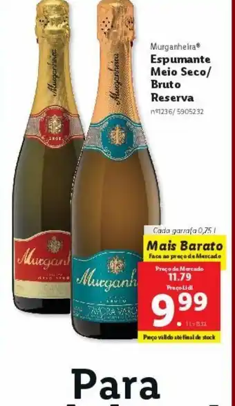 Lidl Espumante semi seco murganheira promoção