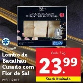 Lidl Bacalhau congelado deluxe promoção