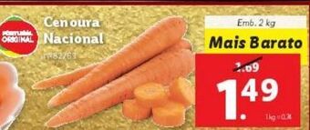 Lidl Cenouras promoção
