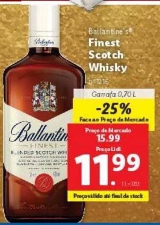 Whisky escocês ballantine's