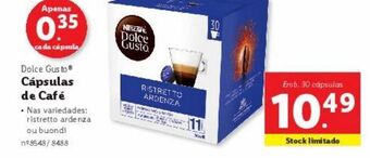 Lidl Cápsulas de café dolce gusto promoção