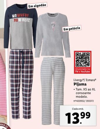 Lidl Pijama promoção
