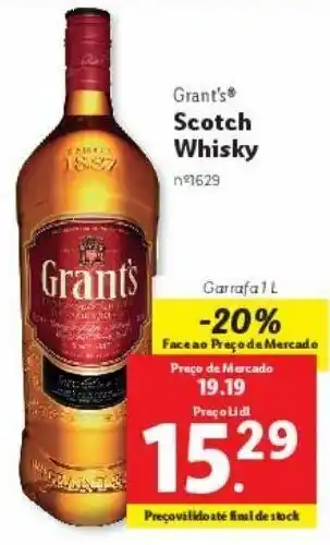 Lidl Whisky escocês grant's promoção