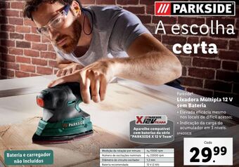 Lidl Lixadeira elétrica parkside promoção