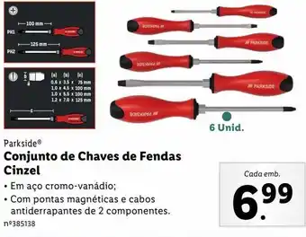 Lidl Conjunto de chaves parkside promoção