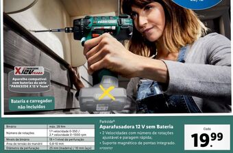 Lidl Parafusadeira parkside promoção