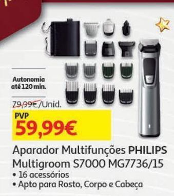 Auchan Aparador multifunções philips multigroom s7000 mg7736/15 promoção