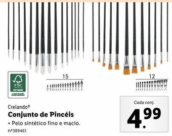 Lidl Pincéis promoção