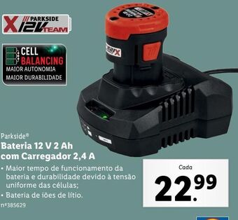 Lidl Bateria auxiliar para motor parkside promoção