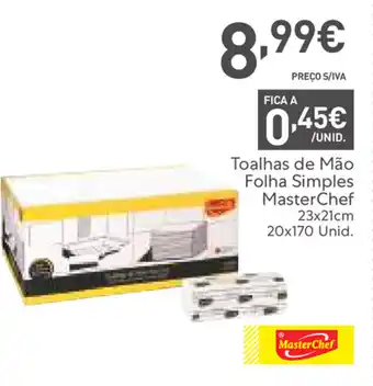 Toalhas de Mão FOlha Simples MasterChef 23x21cm 20x170 Unid