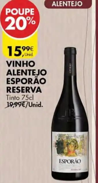 Pingo Doce Vinho Alentejo Esporao Reserva 75cl promoção