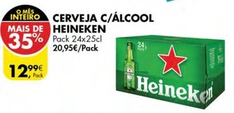 Pingo Doce Cerveja c/ alcool Heineken 24x25cl promoção
