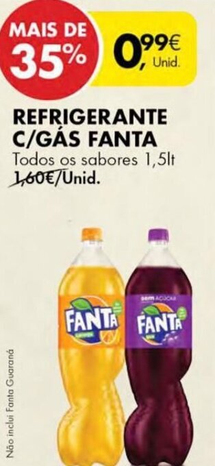 Pingo Doce Refrigerante c/ gas Fanta 1.5L promoção