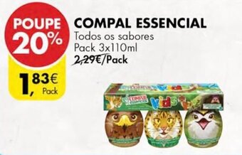 Pingo Doce Compal Essencial 3x110ml promoção