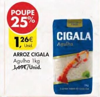 Pingo Doce Arroz Cigala 1kg promoção