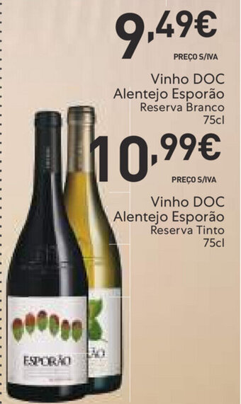 Recheio Vinho DOC Alentejo Esporão Reserva Branco 75cl promoção