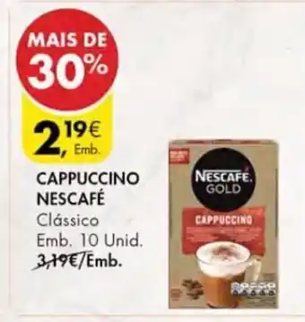 Pingo Doce Cappuccino Nescafe 10 unid promoção