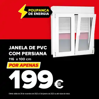 Brico Depôt Janela de PVC com Persiana 116x100cm promoção