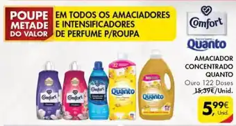 Pingo Doce Amaciador concentrado Quanto 122 Doses promoção