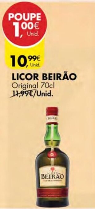 Pingo Doce Licor Beirao 70cl promoção