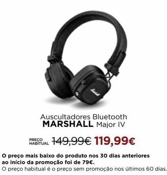 El Corte Inglés Auscultadores marshall promoção