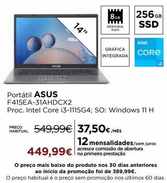 El Corte Inglés Computador portátil asus promoção
