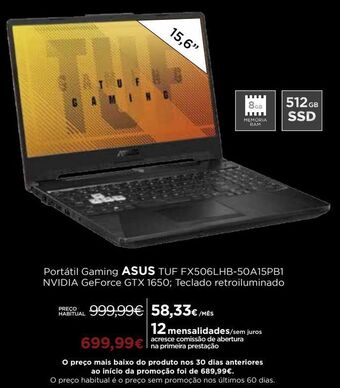 El Corte Inglés Computador portátil asus promoção