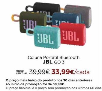 El Corte Inglés Coluna portátil jbl promoção