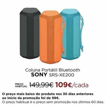 El Corte Inglés Coluna portátil sony promoção