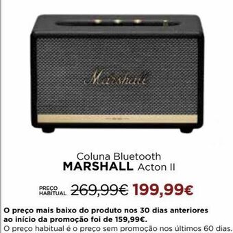 El Corte Inglés Coluna bluetooth marshall promoção